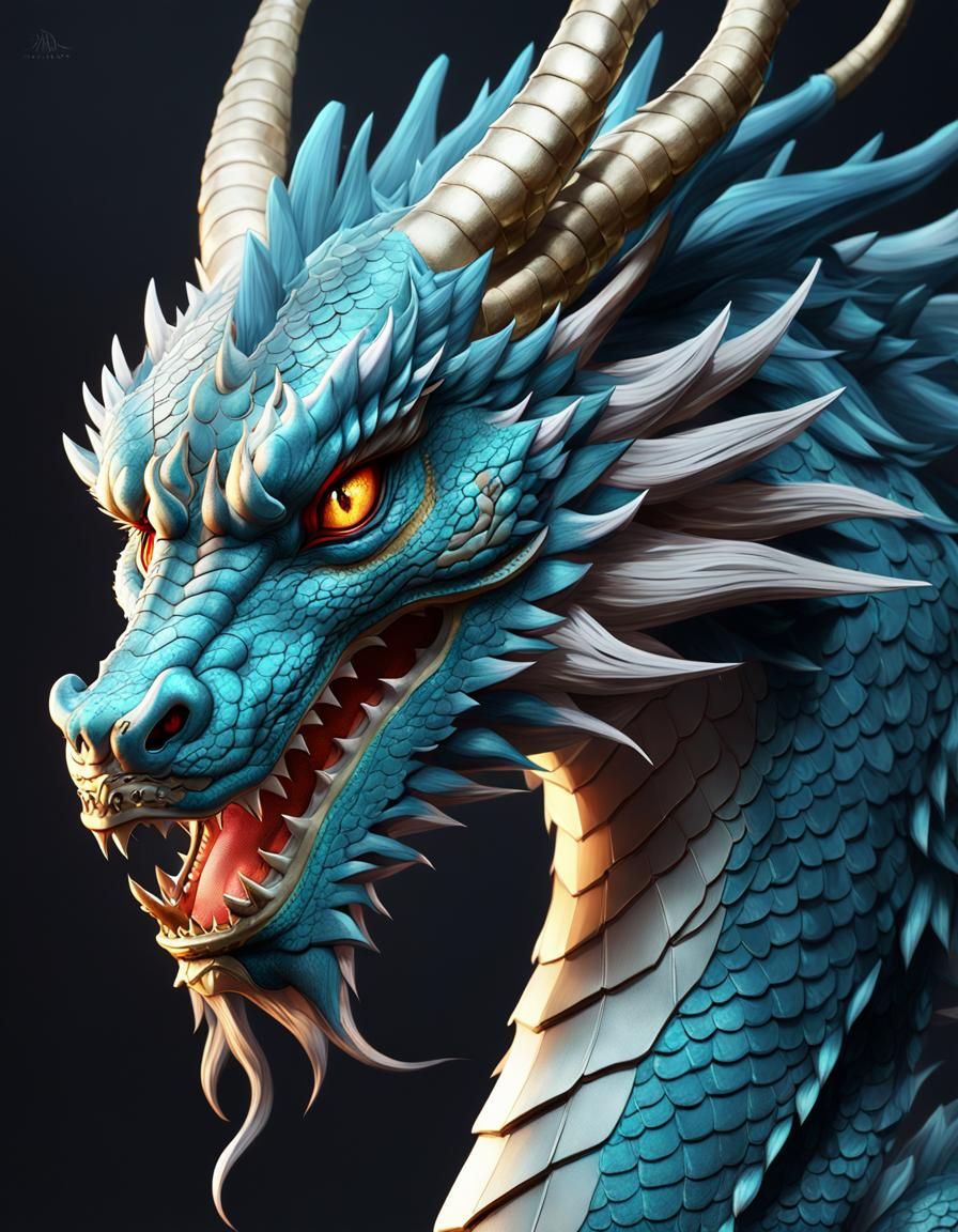 No Theme Chinese dragon By artist "anime", 3d anime art, ins...