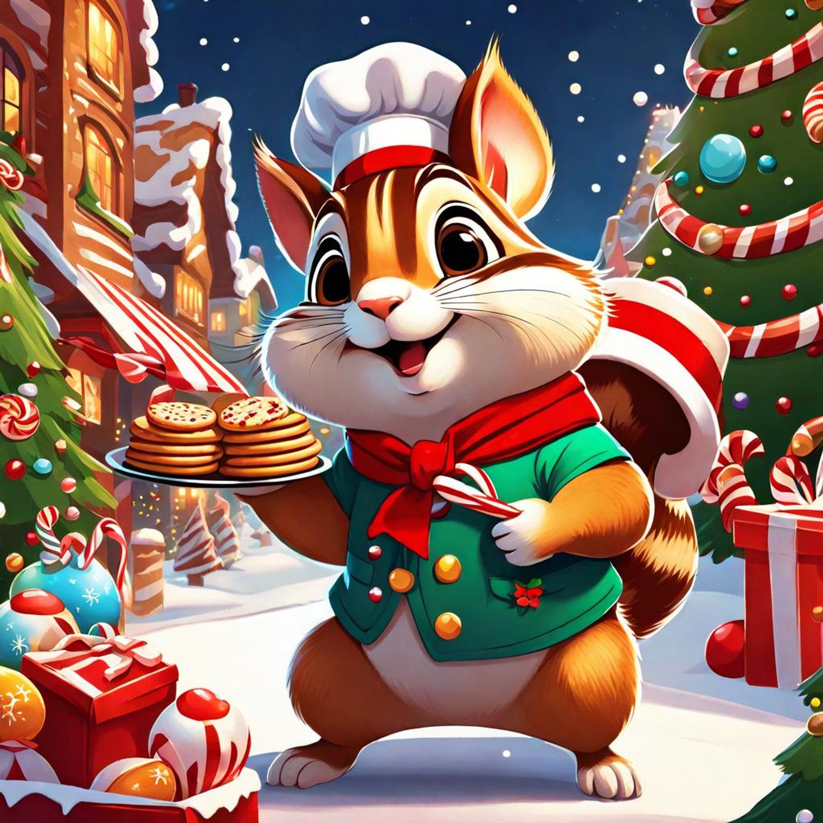 chip and dale christmas wallpaper