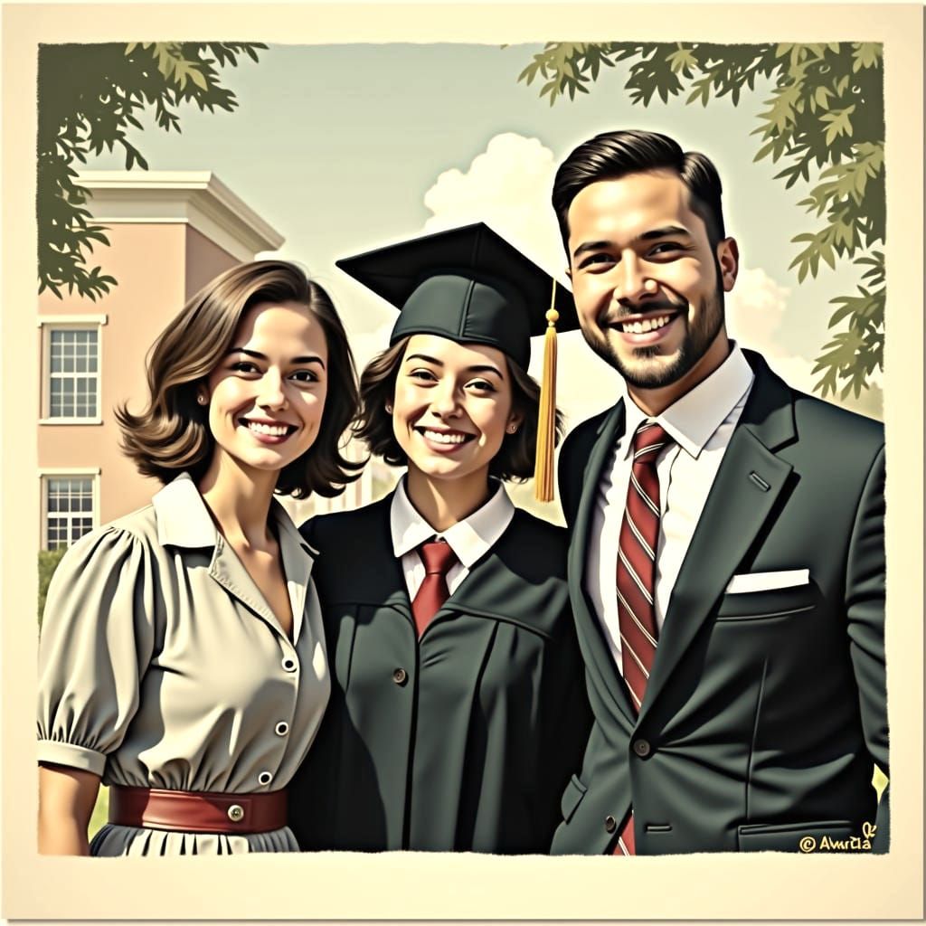 Wearing a mortarboard—the hat of knowledge