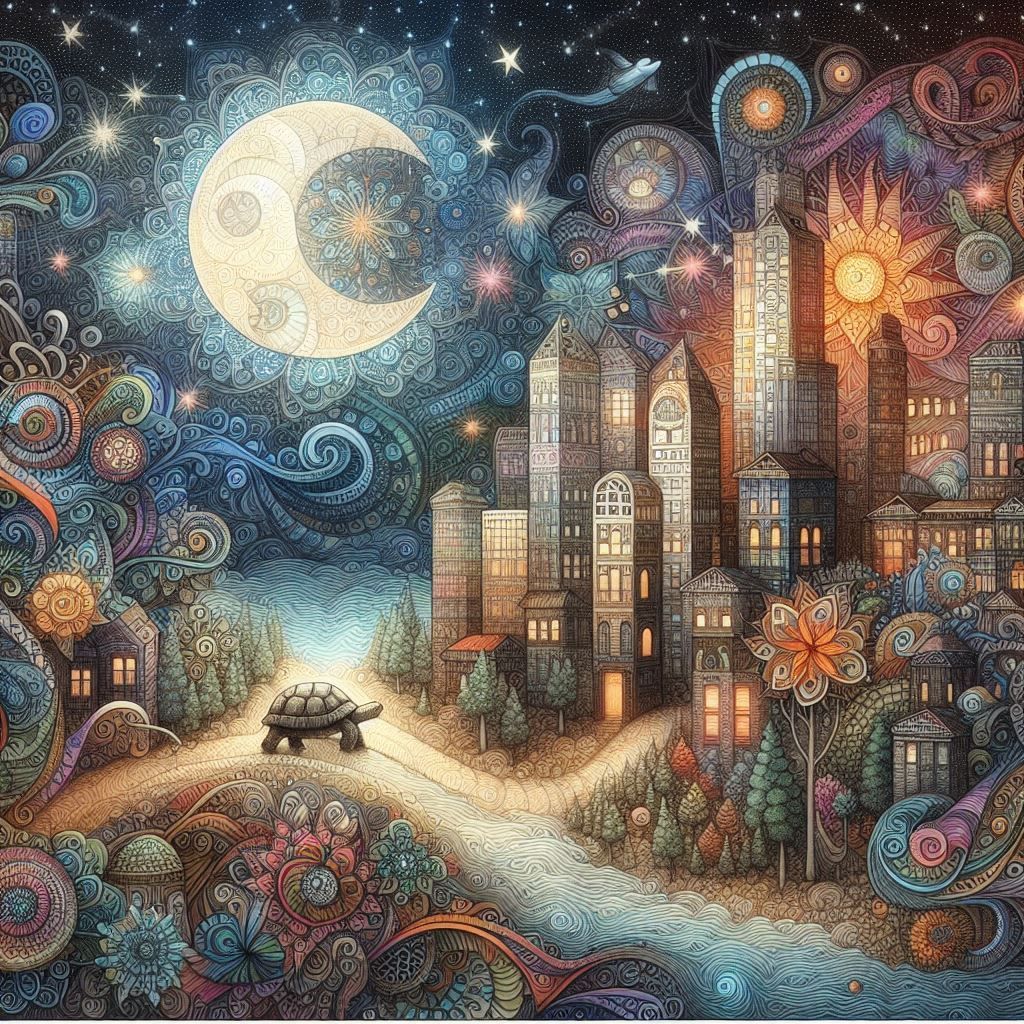 Little tortoise in the big city