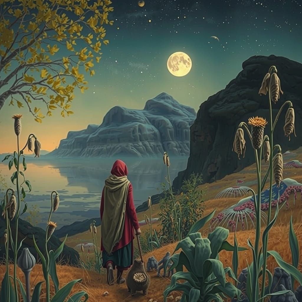 Surreal Landscape of a Forgotten Harvest