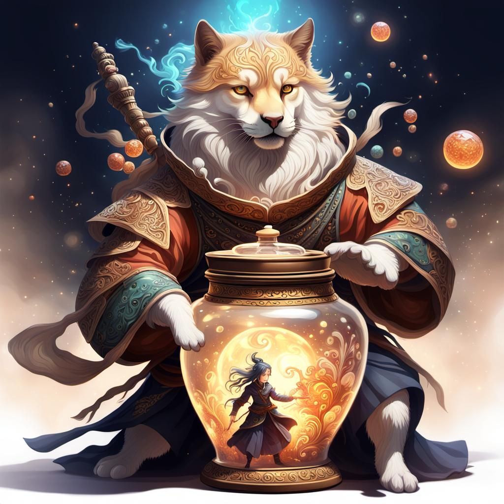 A beautiful fantasy jar around the subject of this image.