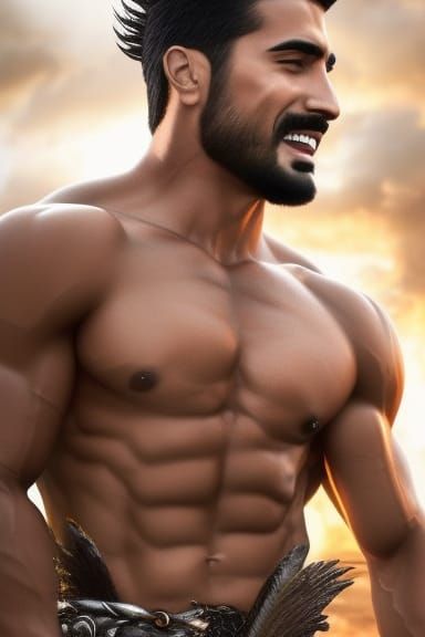 shirtless warrior mariano di vaio, fantasy character concept...