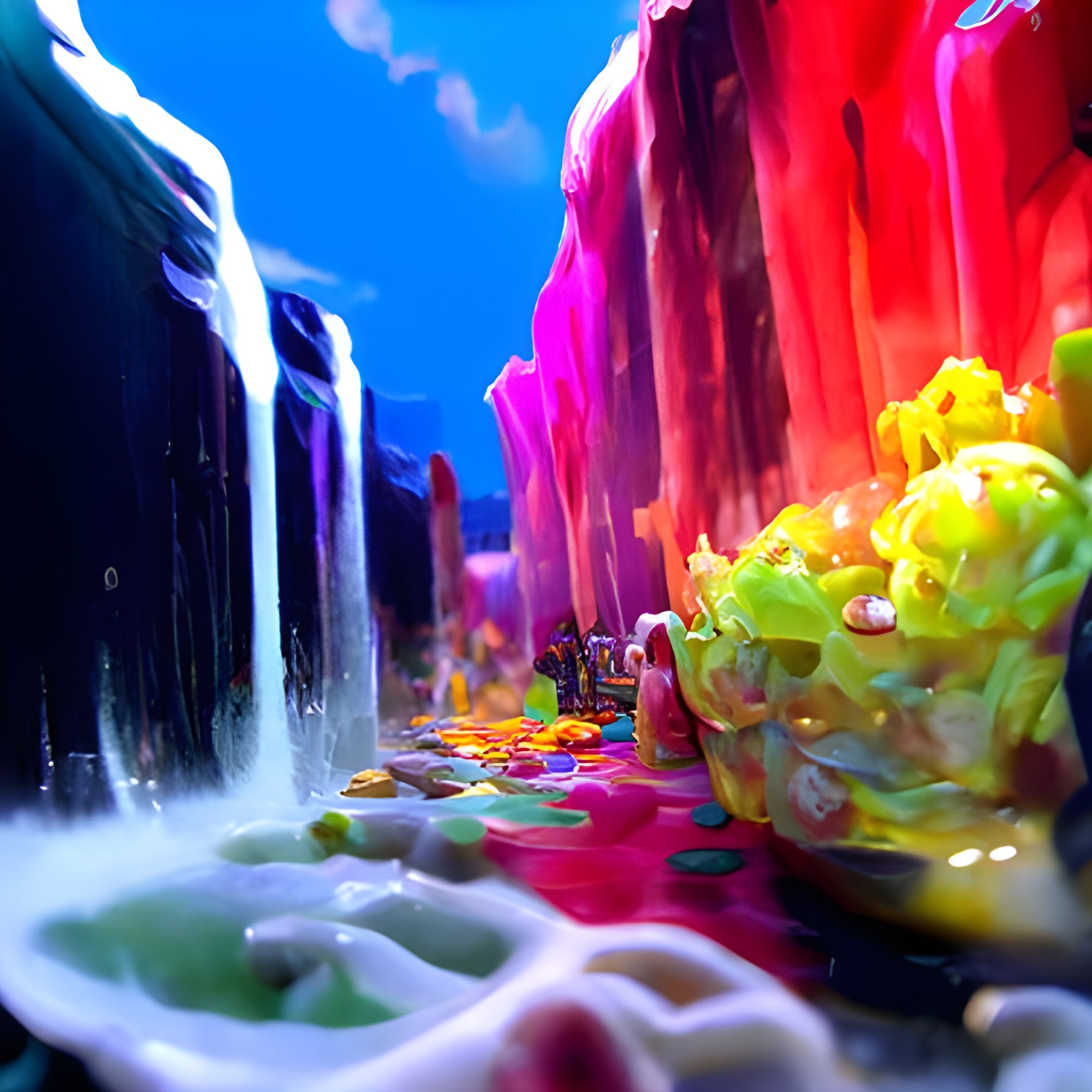 melted wax waterfall r/nightcafe