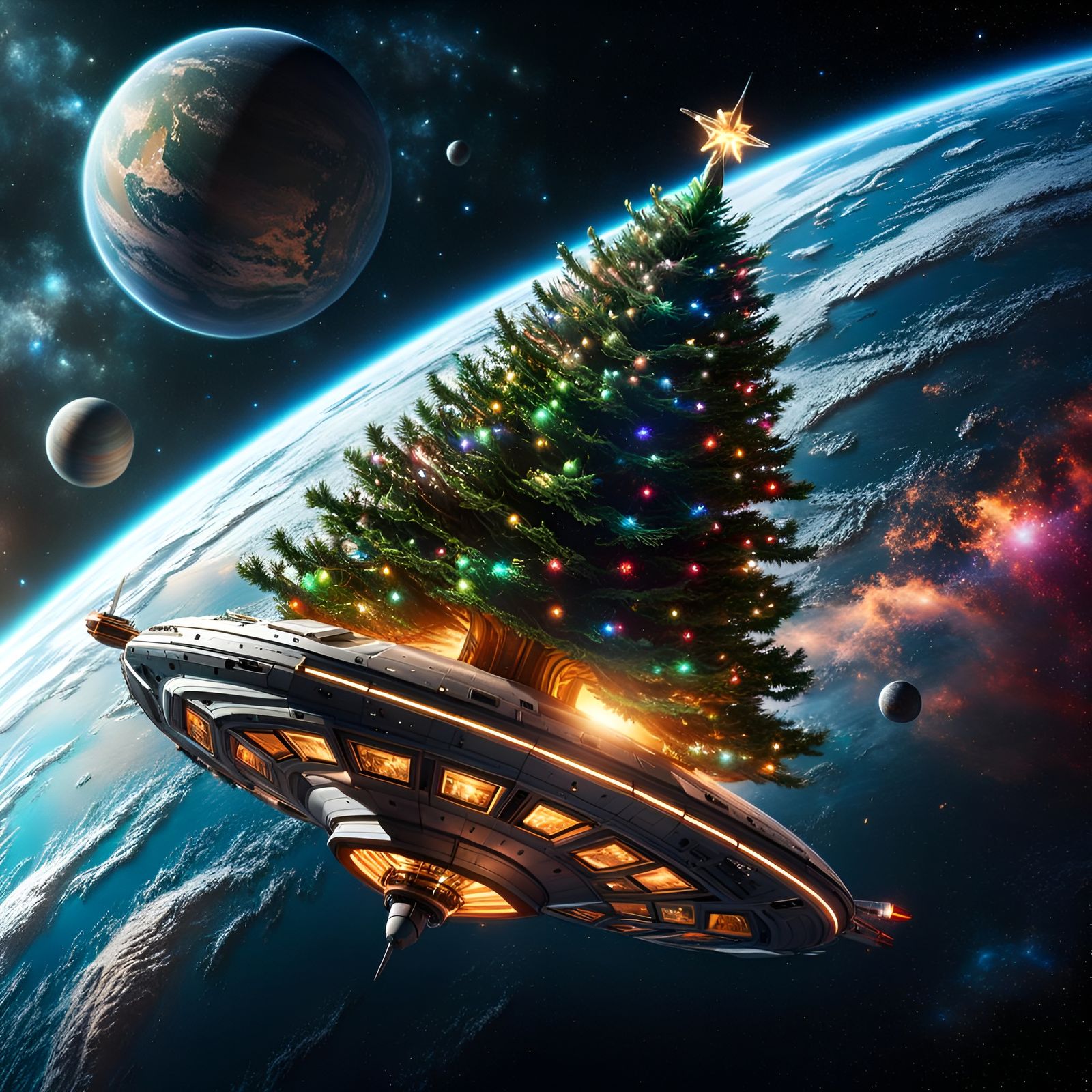 Christmas in Space  by @possom2009