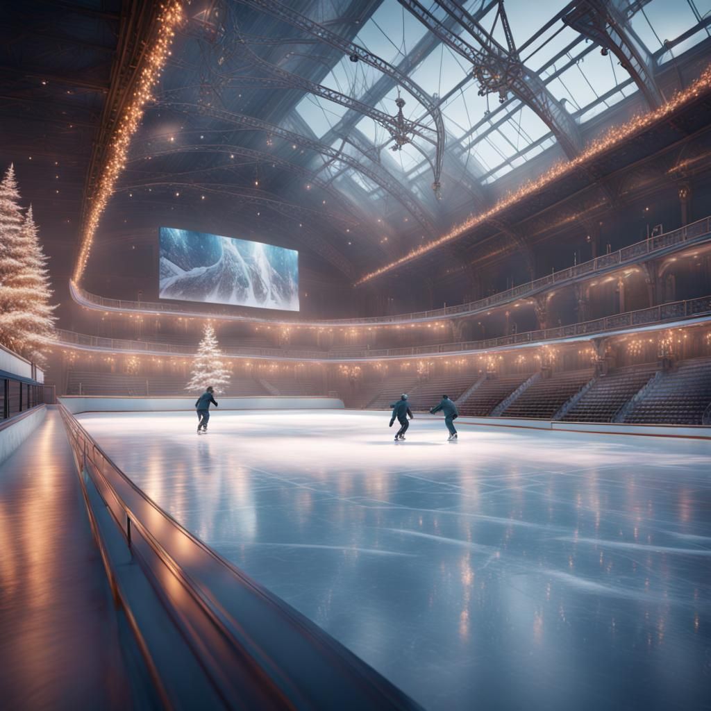 Realistic Ice Skate Rink AI Generated Artwork NightCafe Creator