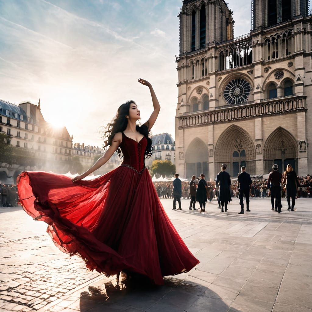 Notre-Dame de Paris de Victor Hugo. Esméralda danse.
