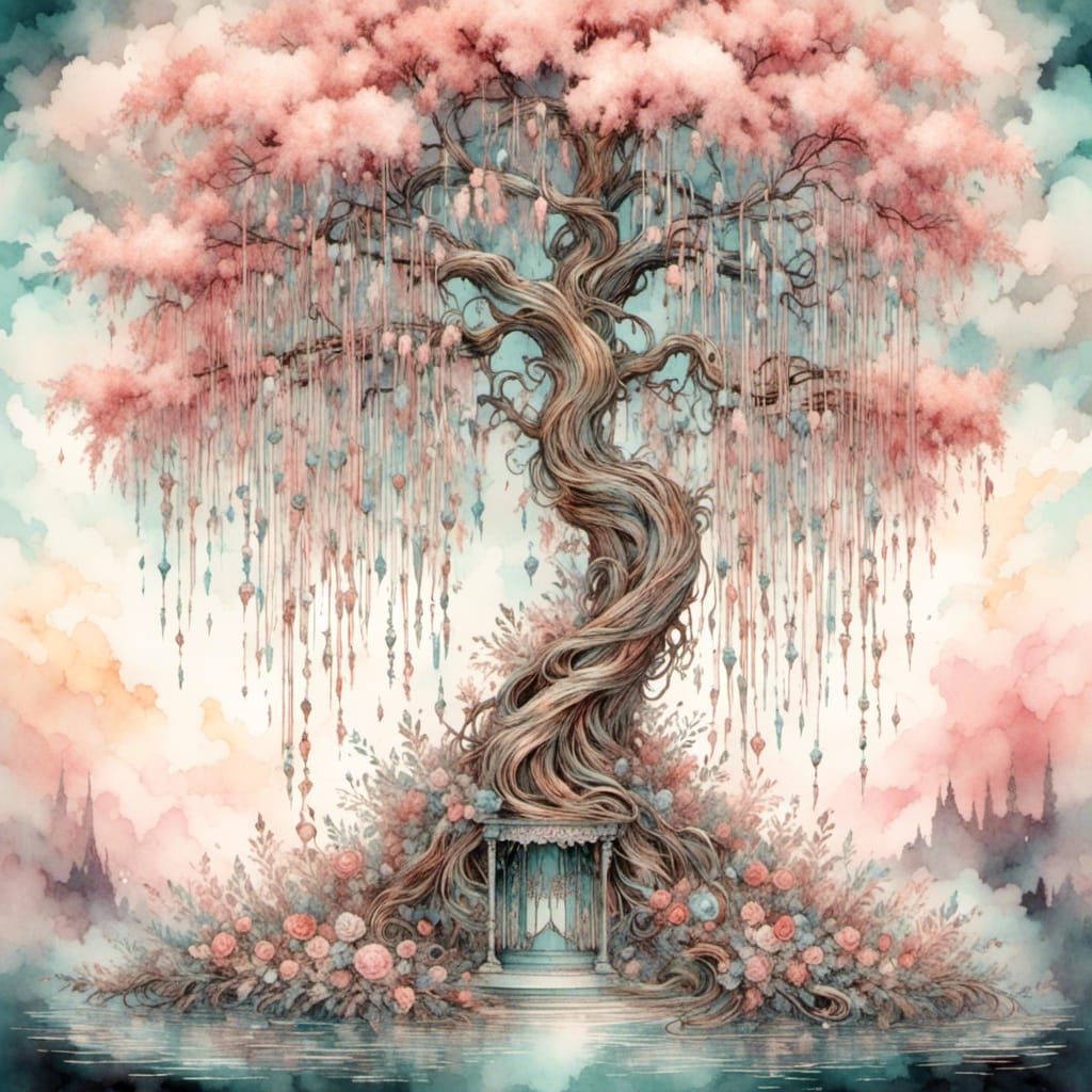 <lora:Victorian Watercolor:1.0> willow tree 