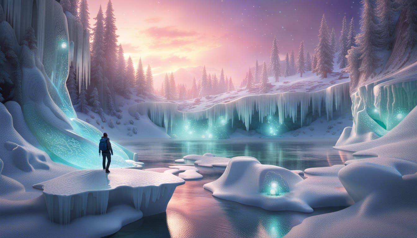 Looking Over The Icy Landscape   by @Kit30kat