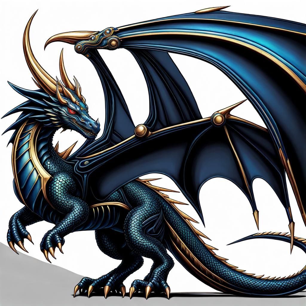 A Black Dragon! - AI Generated Artwork - NightCafe Creator