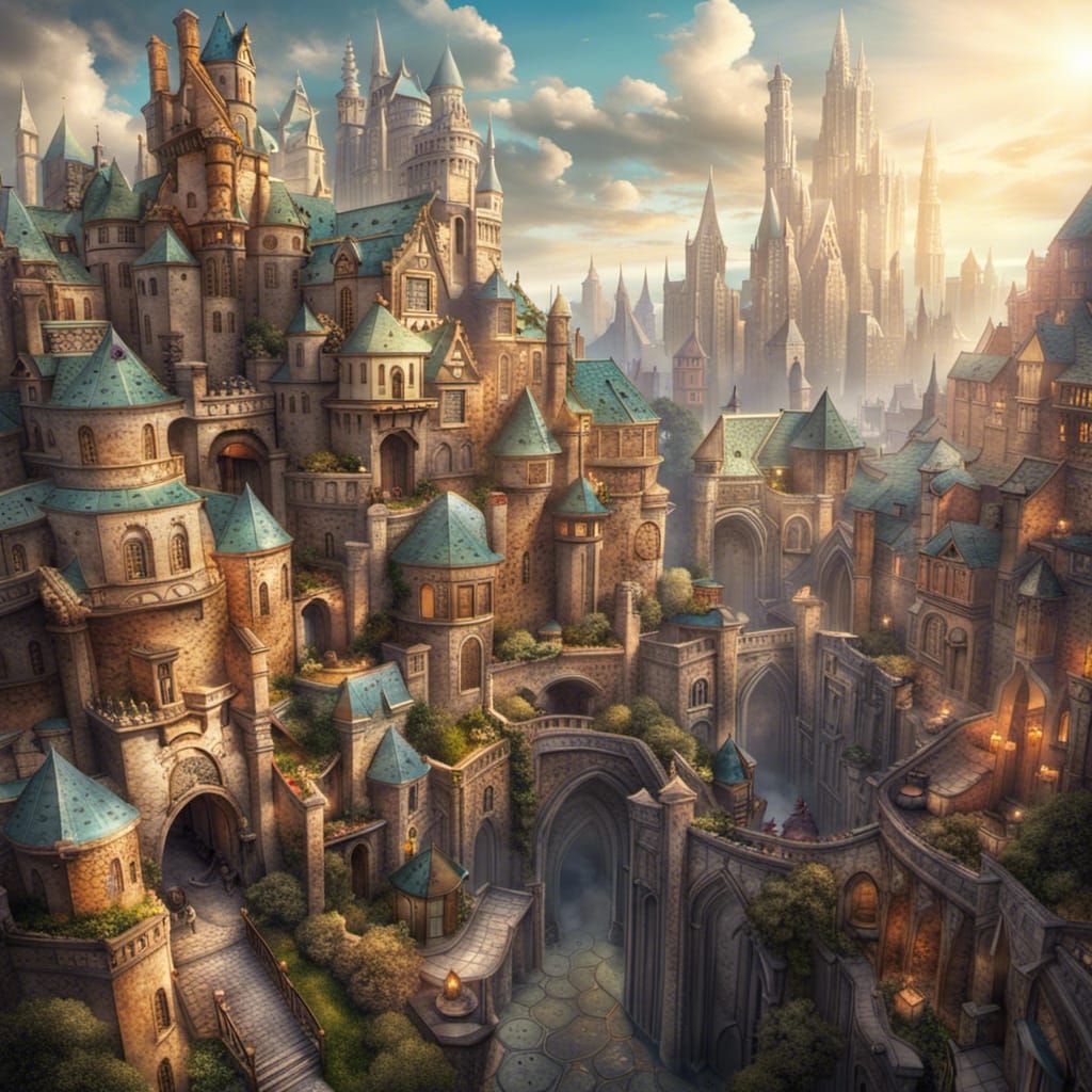 Fantasy store city art