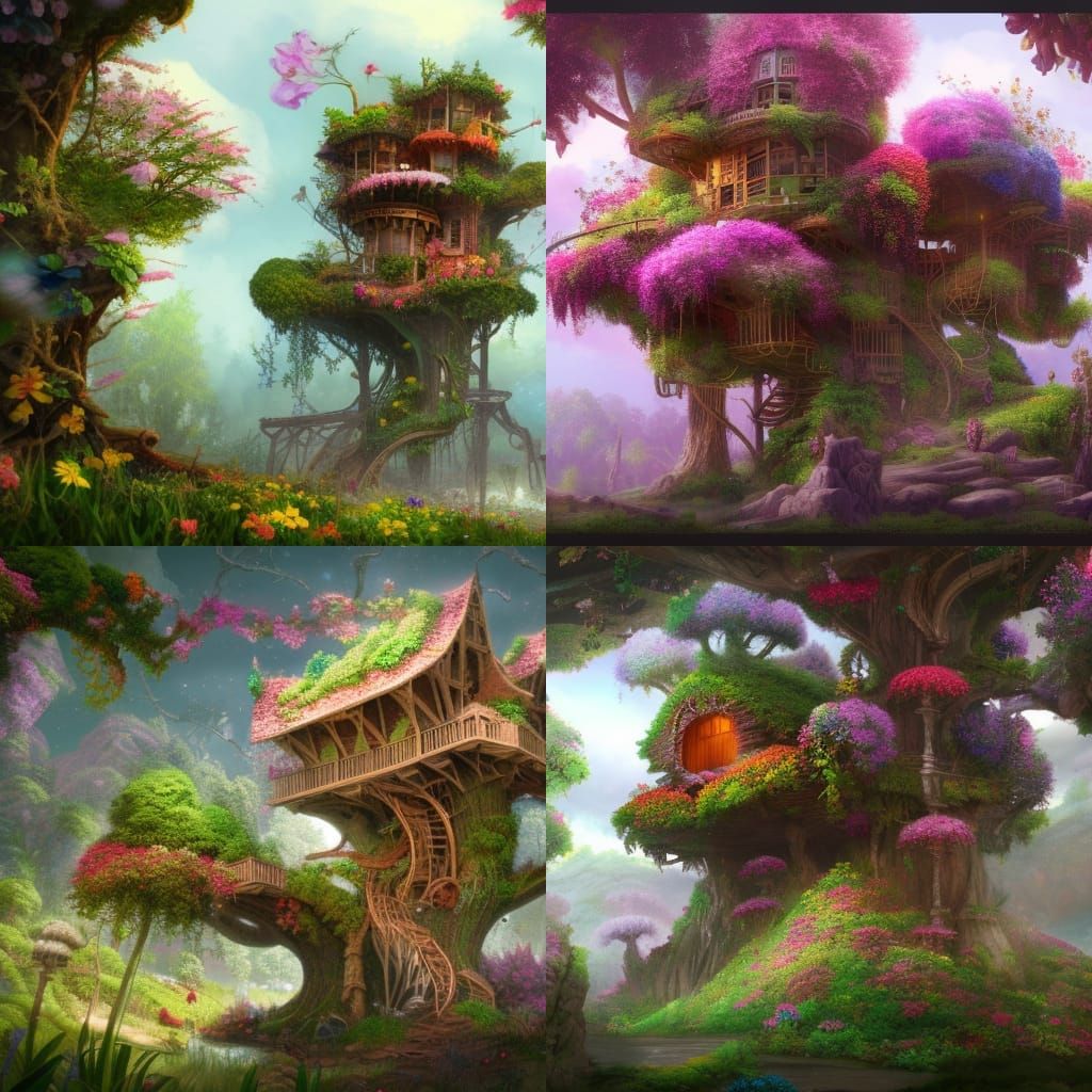 flower treehouse (inspired by Izzy)