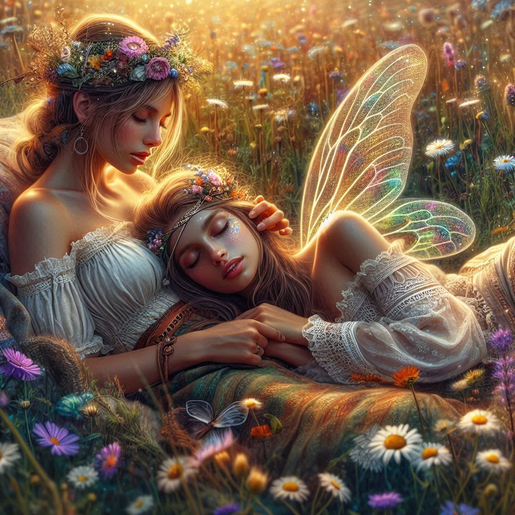 Resting Among The Flowers