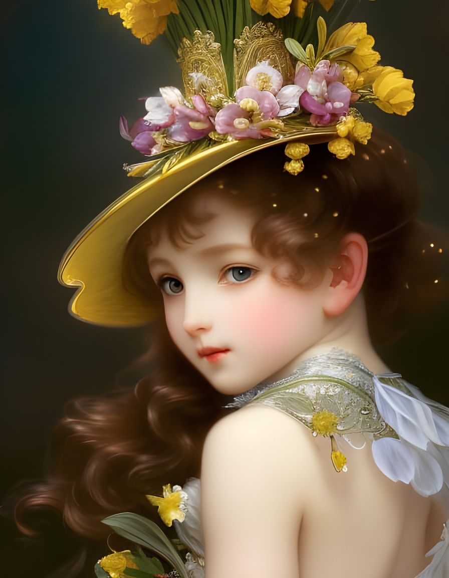 Fairy in a Spring Hat  by @MelanieL