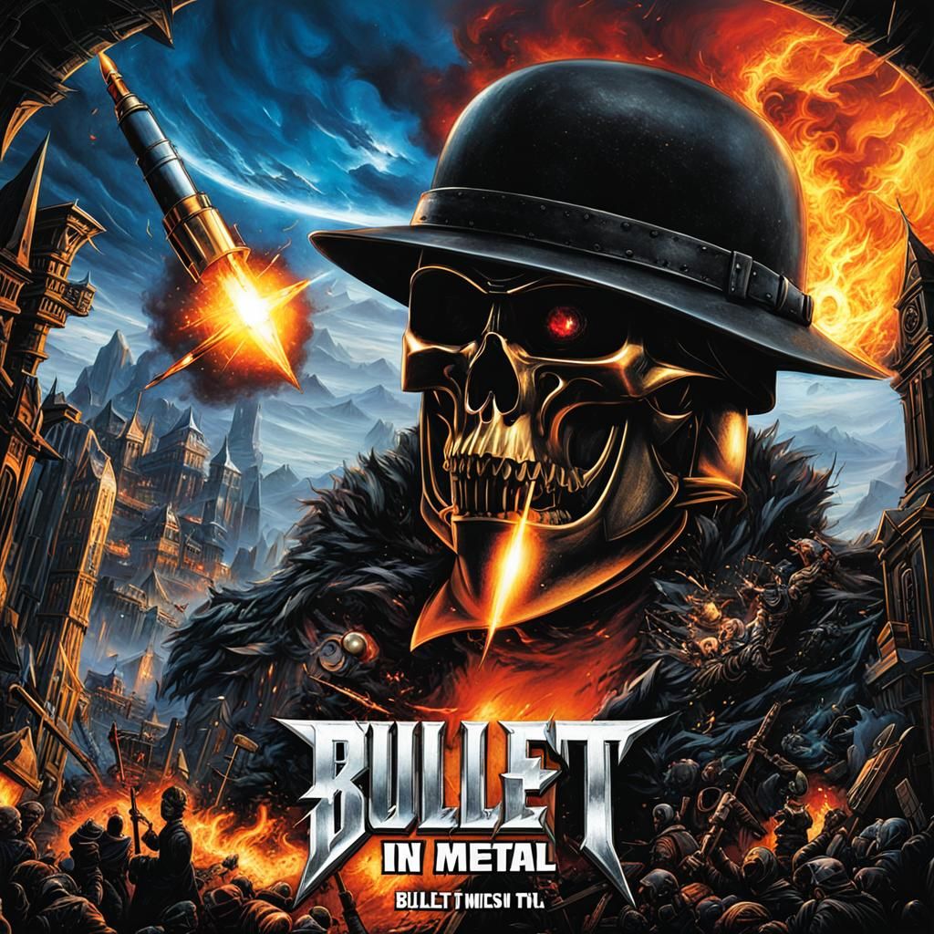 ‘Bullet!’ In metal font. Album cover