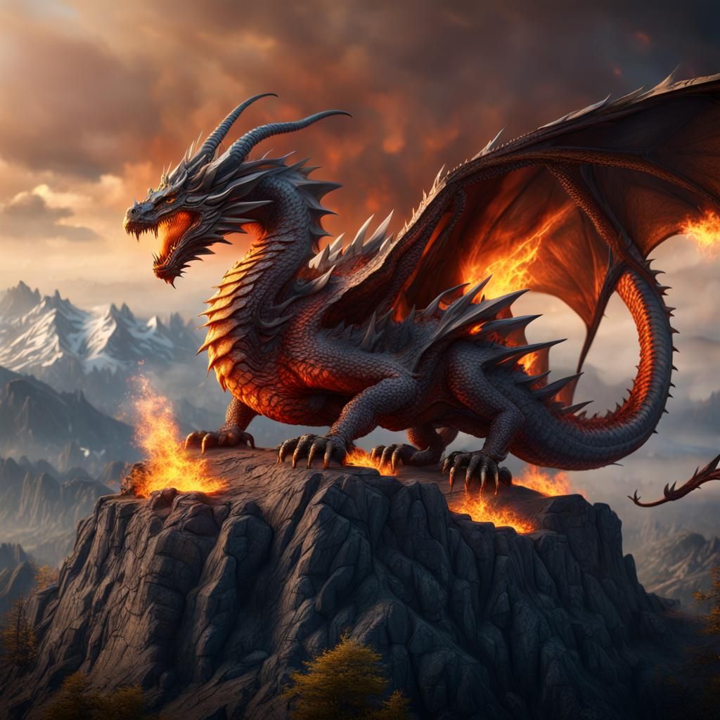 Detailed dragon - AI Generated Artwork - NightCafe Creator