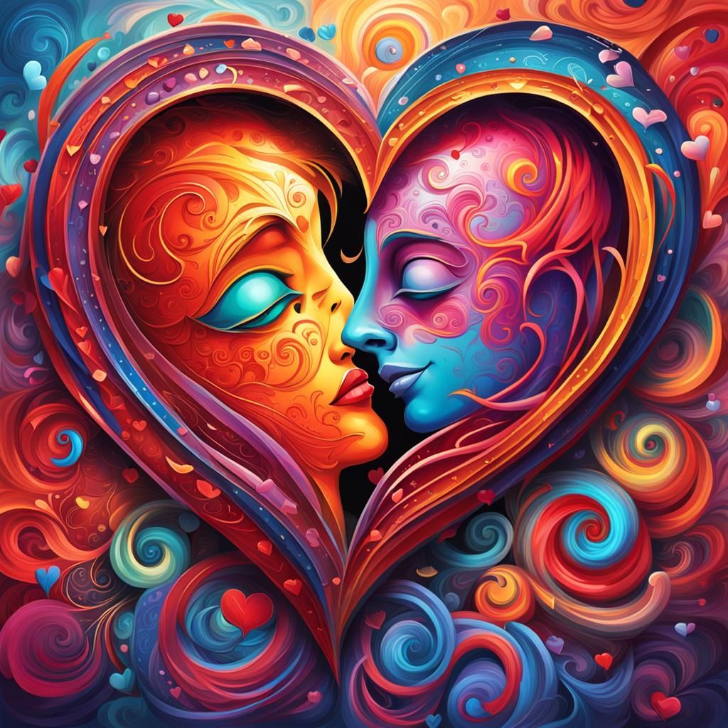 "Hearts: Radiant symbols of affection pulsating with emotion...