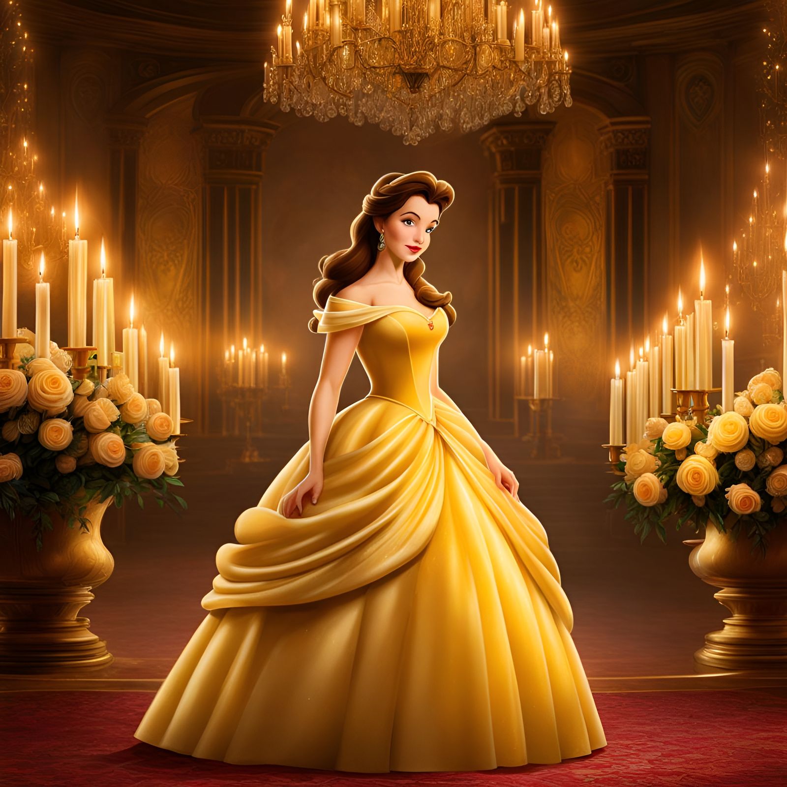 Belle in Disney Princess editorial photography. Image of gold