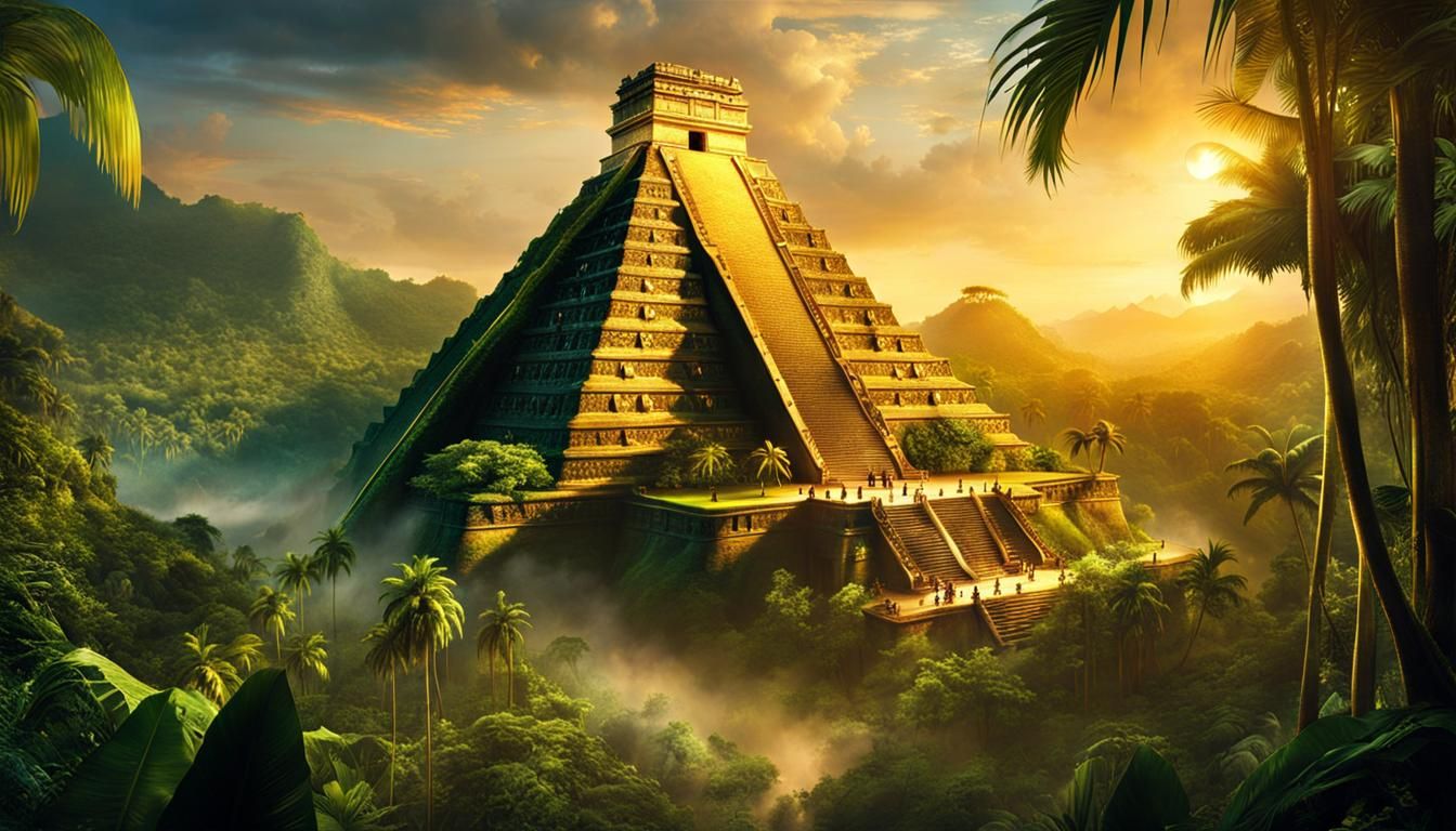 Lost city of El Dorado, full of gold, shiny, resplendent, imposing in