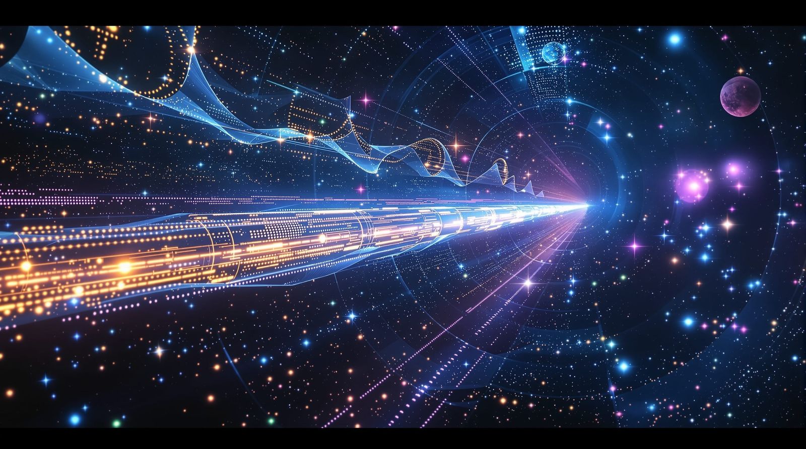 Folding space at superliminal speeds (Animated)