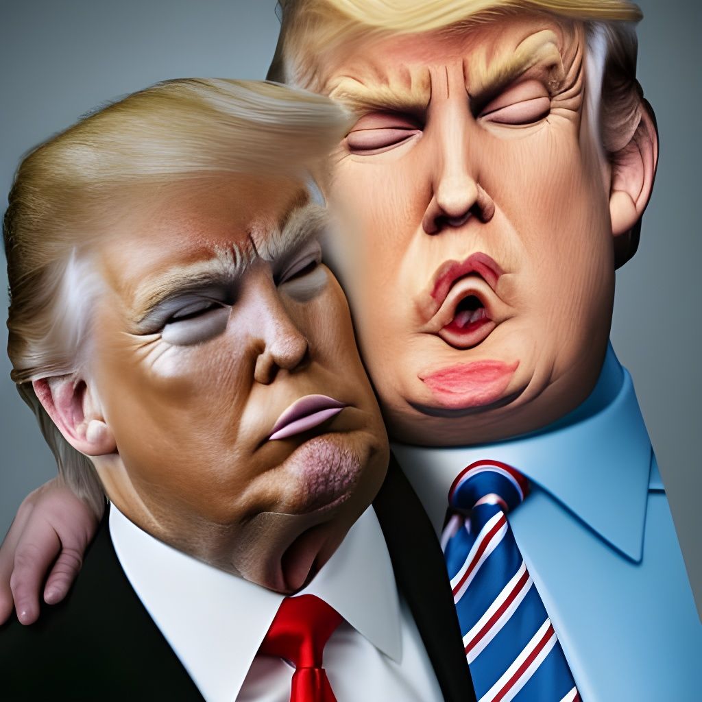 Trump and his favorite Love Doll - AI Generated Artwork - NightCafe Creator