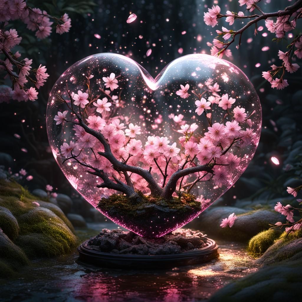 Heart and blossom