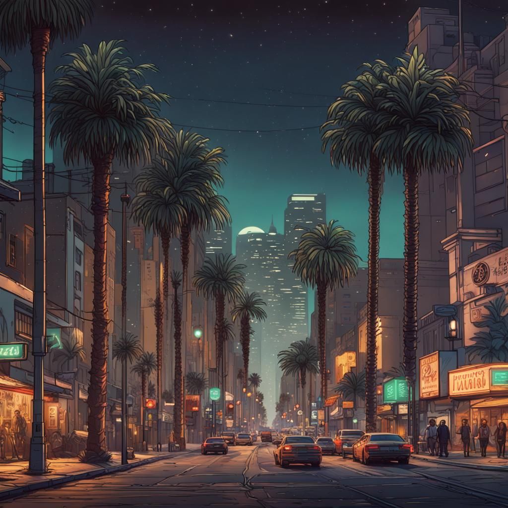 Los Angeles - AI Generated Artwork - NightCafe Creator