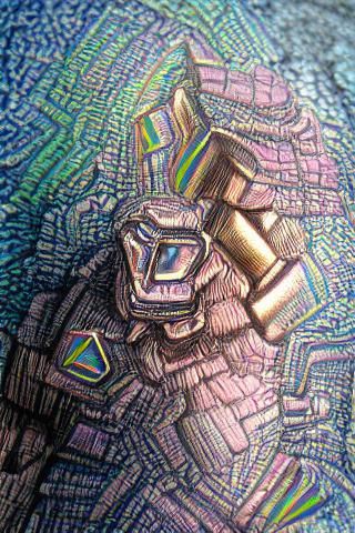 Bismuth lines beautiful stipple