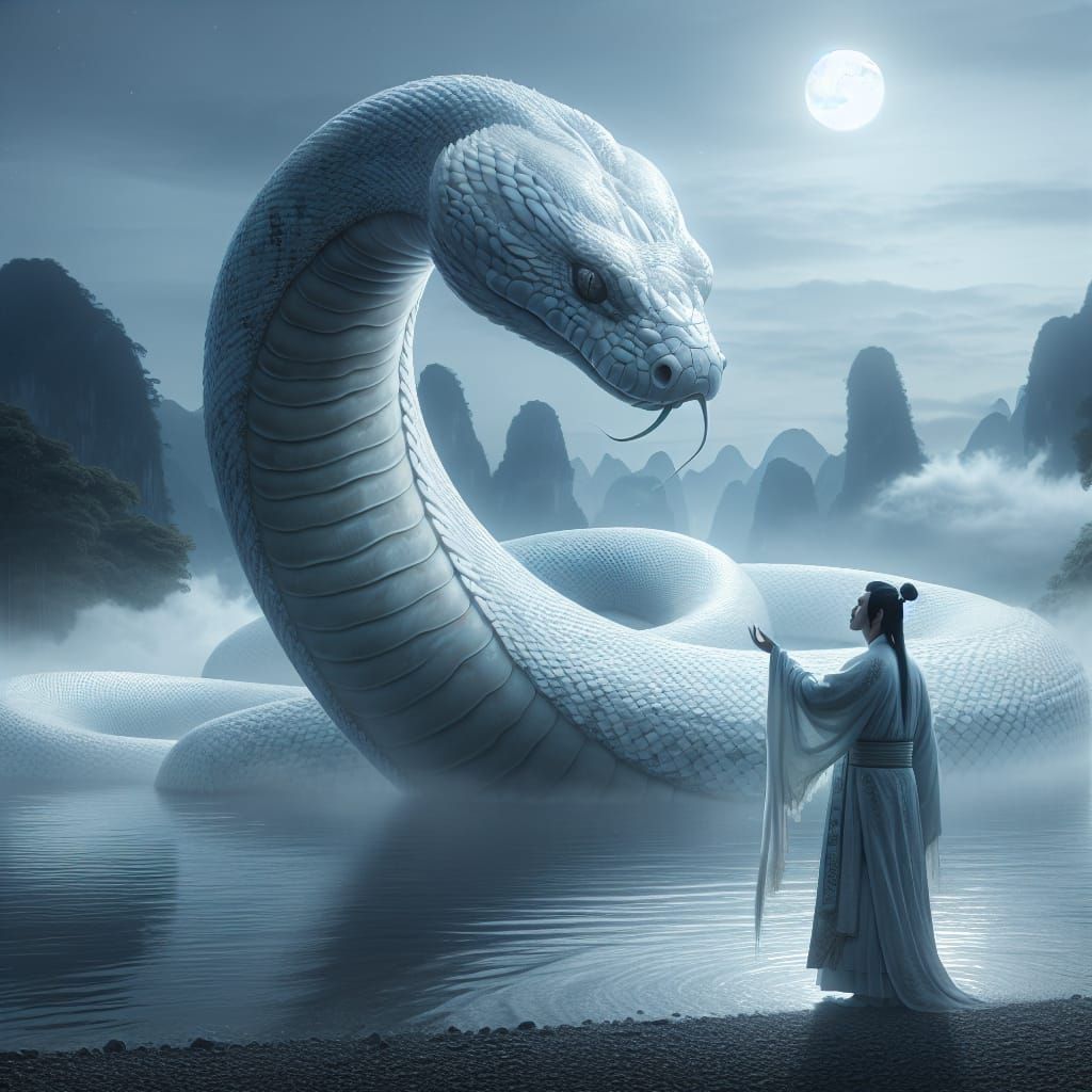 "Eternal Embrace of the White Serpent"