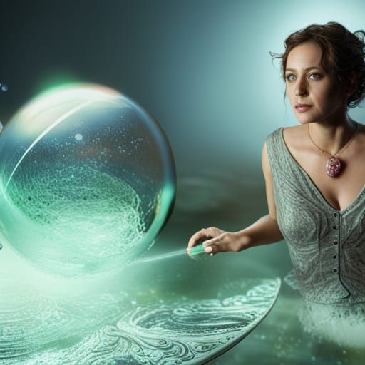 Bubbles in water +  :: Meticulously hyperdetailed fantasy ph...