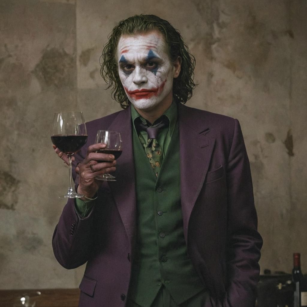 Joker taking wine 🍷