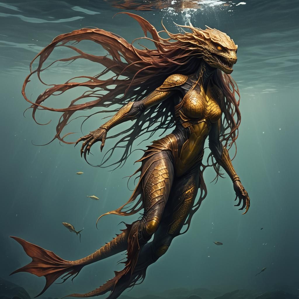 A Sub-species of Yellow Dragon Mermaids