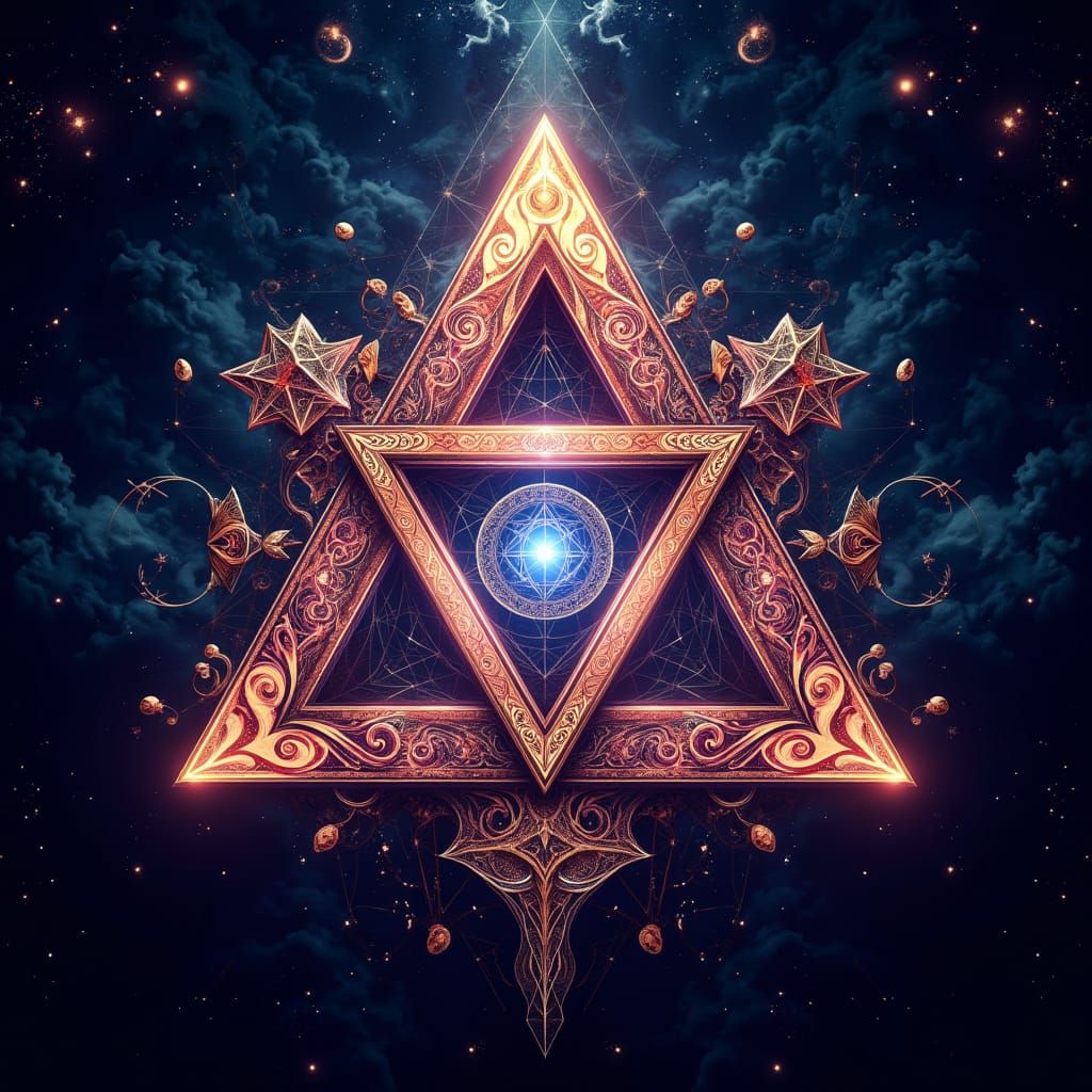 Psychedelic Penrose Triangle in Cosmic Void