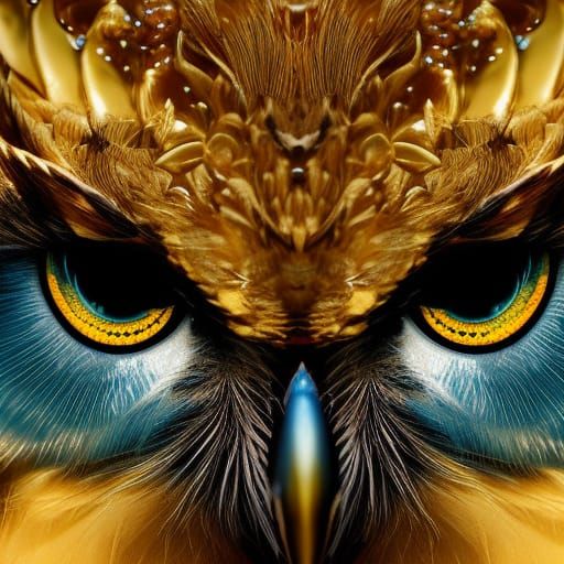 The golden owl  by @JewishSanta