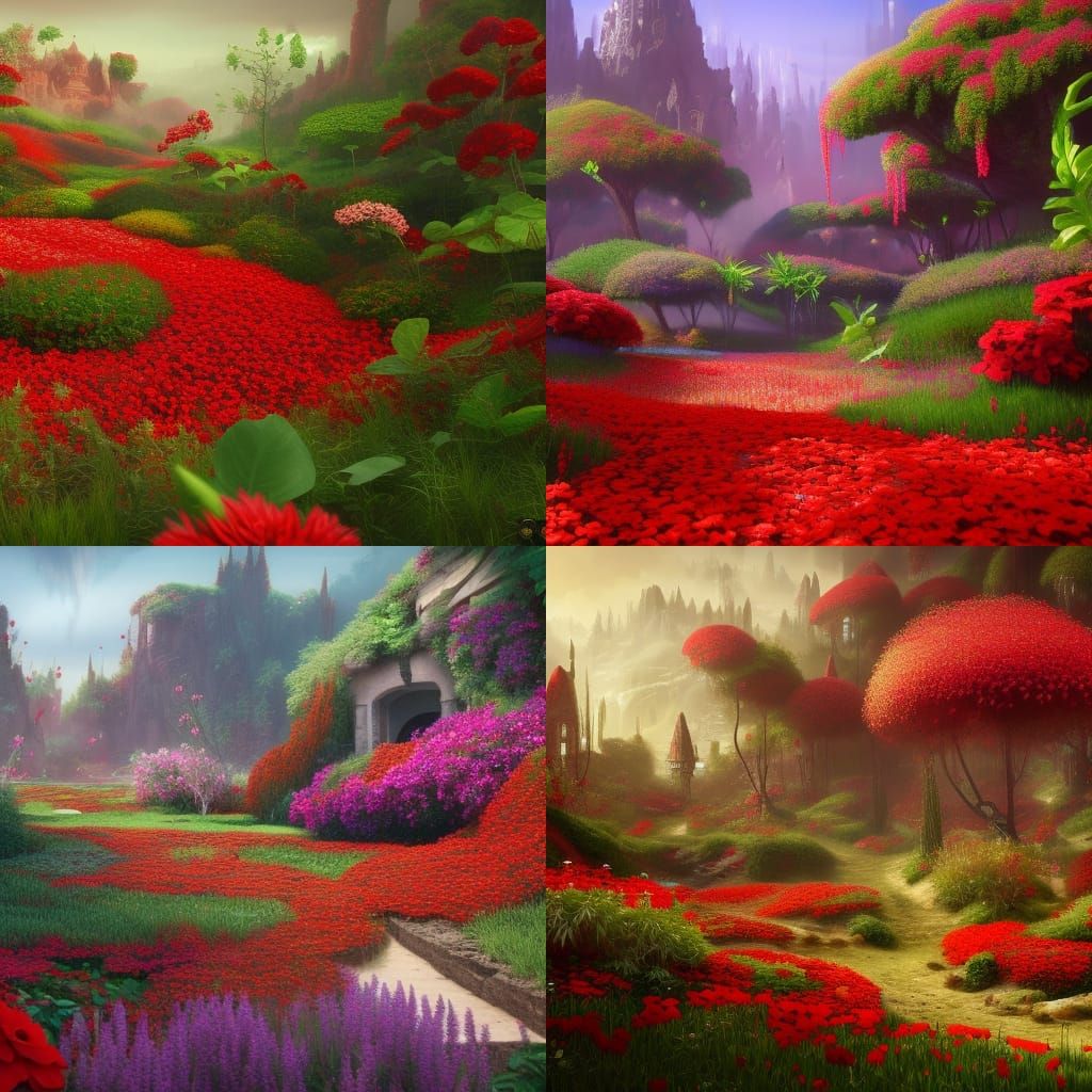 Red Flower Garden
