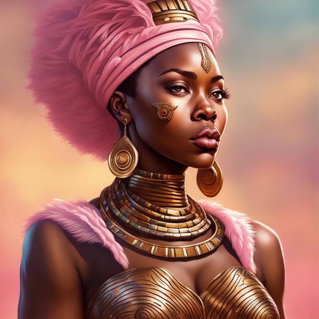 African Elegance The Radiance Within AI Generated Artwork