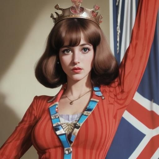 Retro 70s UK mod; “What do you mean, she’s the queen?!?”; in...