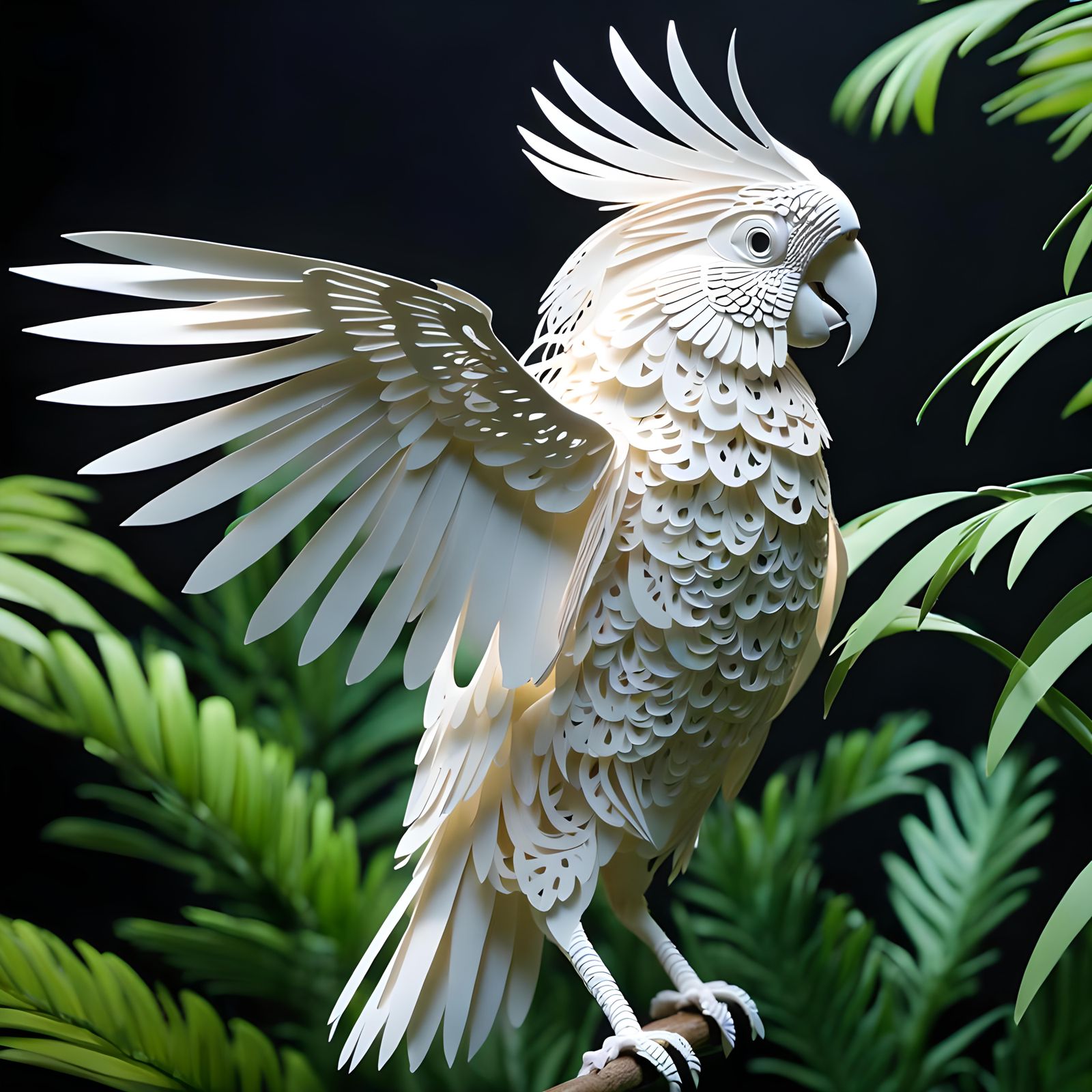 Kirigami Cockatoo   by @Alicia Hopkins