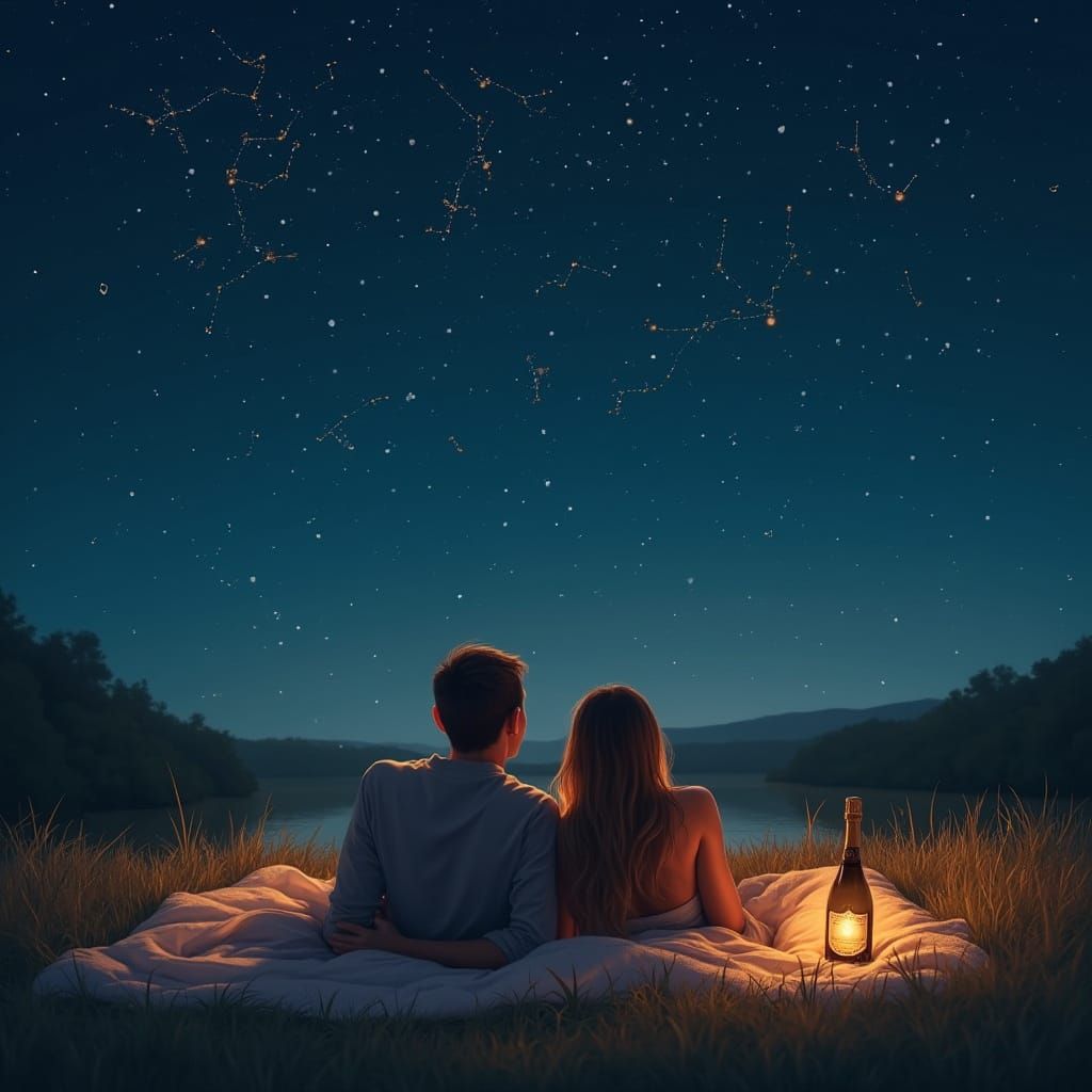 Romantic Starry Night Picnic Under the Stars
