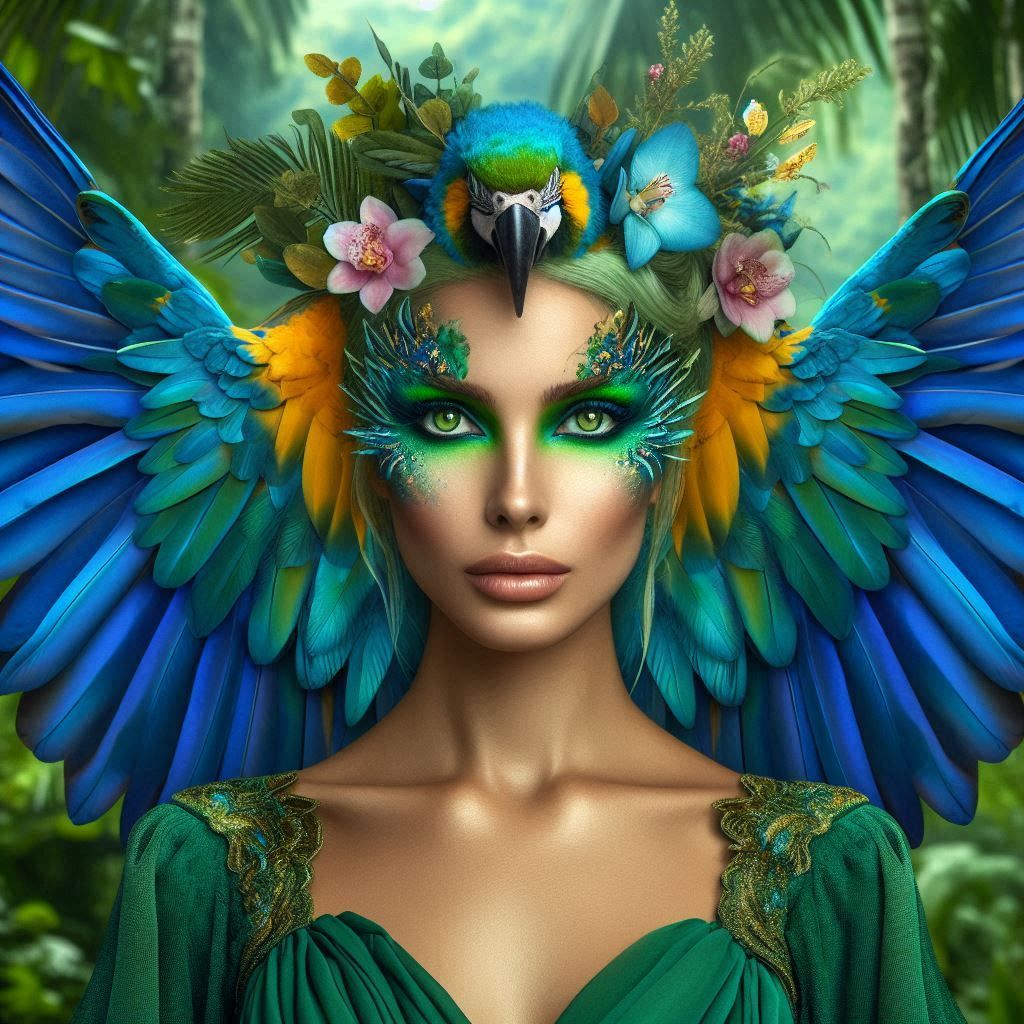 Parrot woman