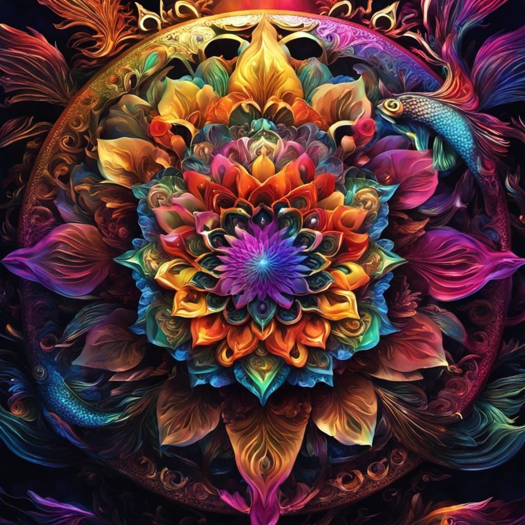 Fish Mandala  by @SS