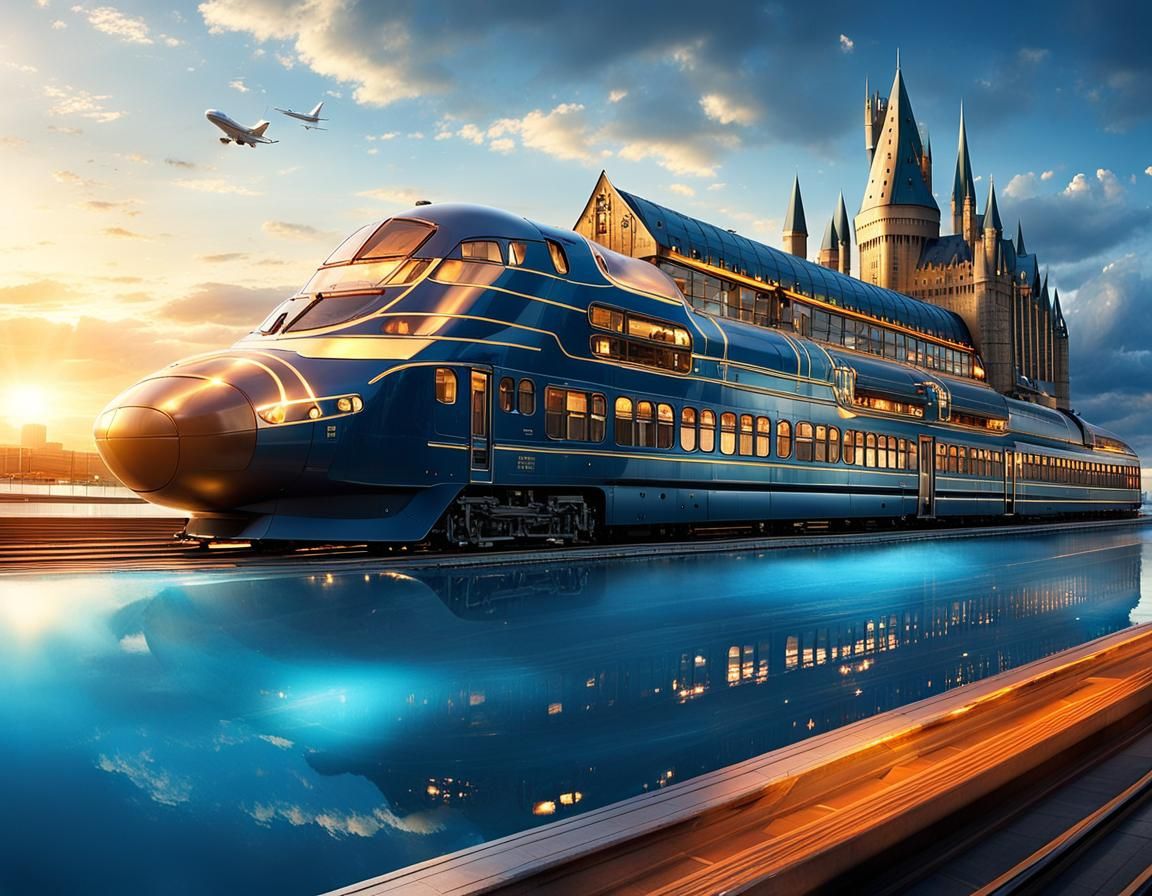 Cruise Train on top of it Hogwarts built and a big airport w...