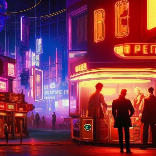 Cyber Victorian Downtown Cafe  by @Caleb