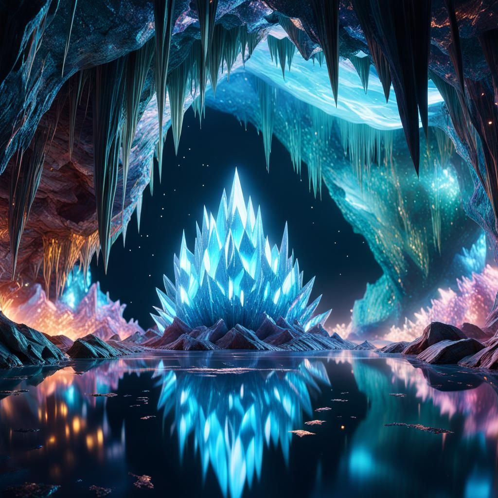 Cool crystal cave  by @Amoeba