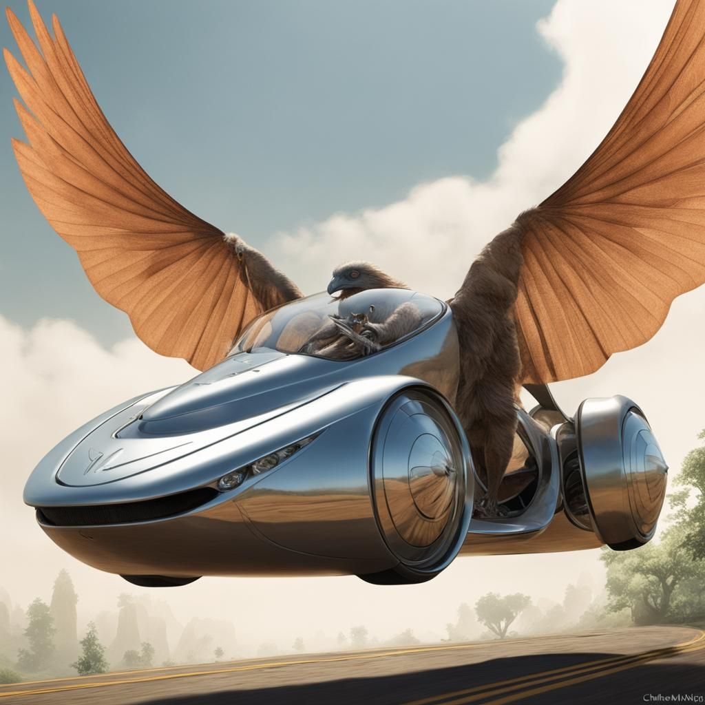 Biomimicry Cruiser, a car mirroring animals' grace. Retractable wings ...