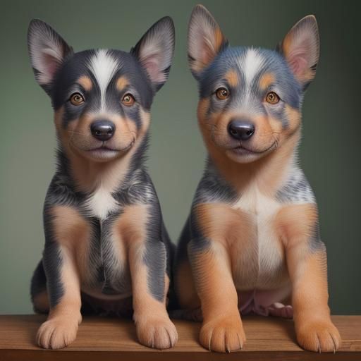 
 Australian cattle dog puppies 