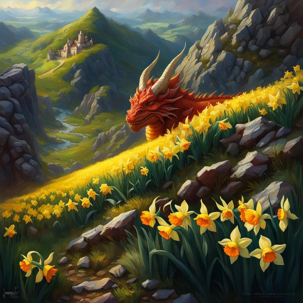 The blooming of the daffodils wakes the dragon from its slum...