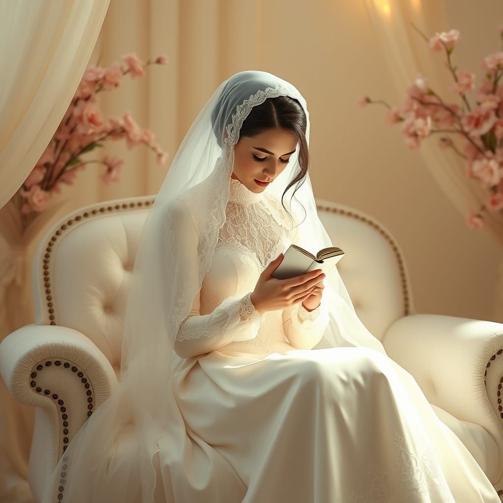 Serene Jewish Bride Praying, Ethereal Soft Lighting
