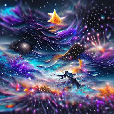 Falling star night sky galaxy