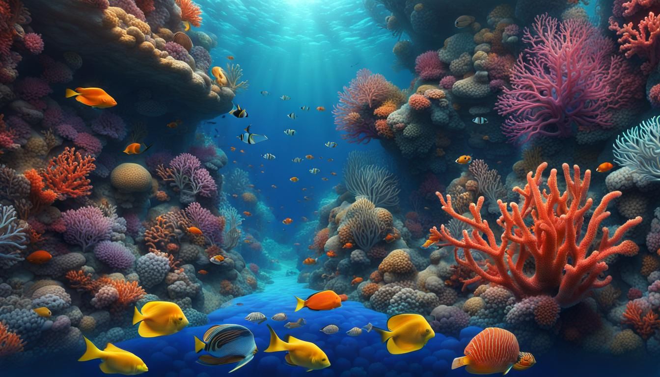 Underwater Mosaic - AI Generated Artwork - NightCafe Creator